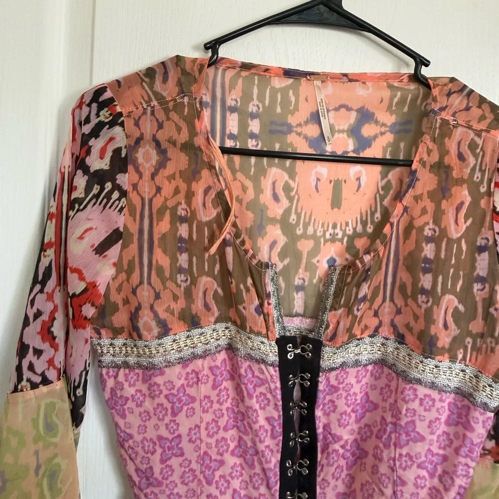 Free People Walk That Walk Boho  Crop Top